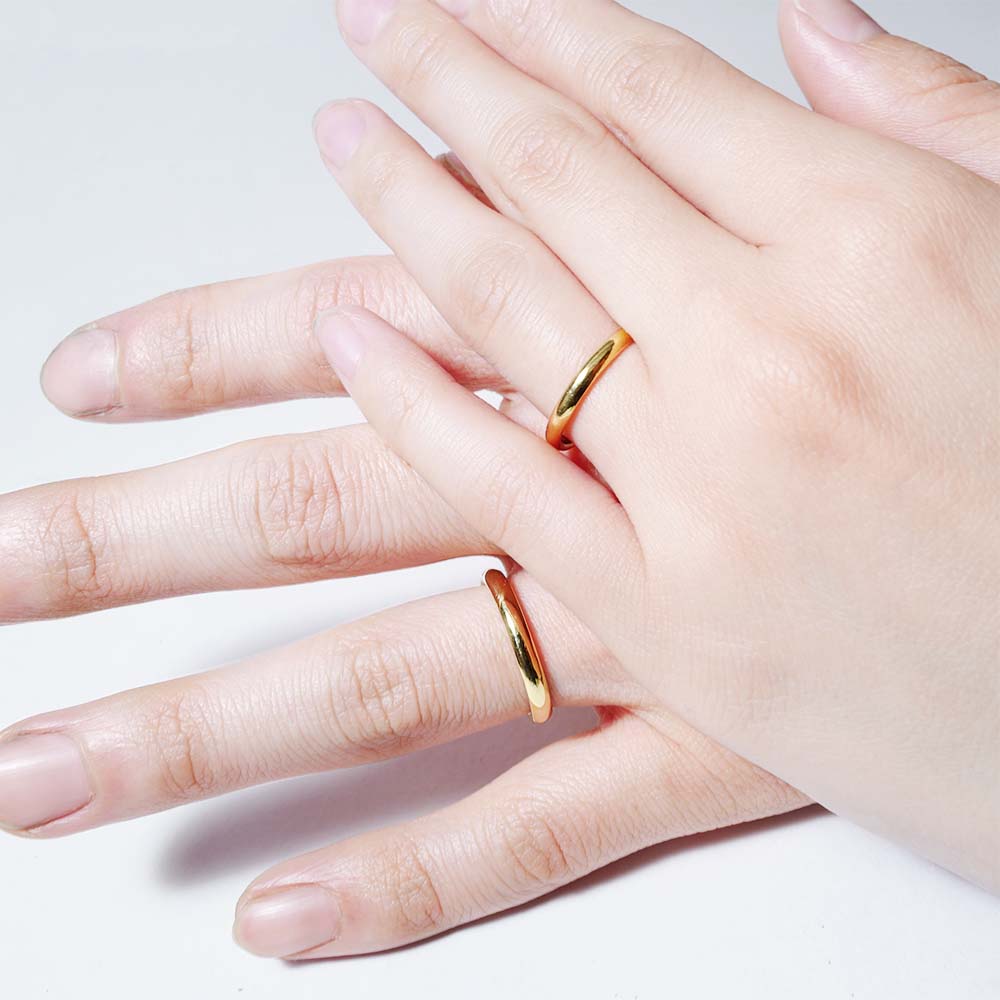 dome　brass<br>basic-pair ring
