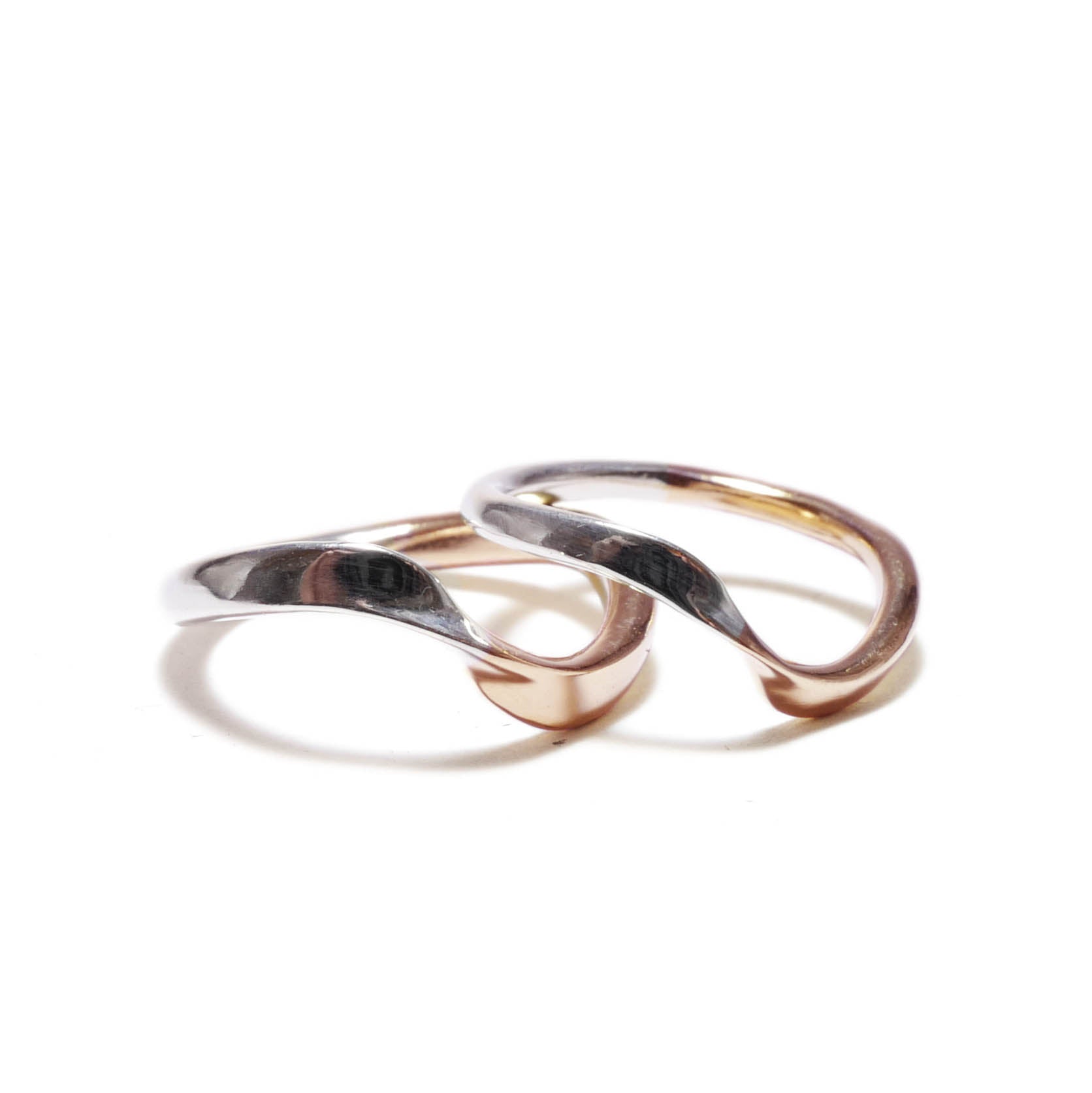 twist　K10／silver<br>basic-pair ring