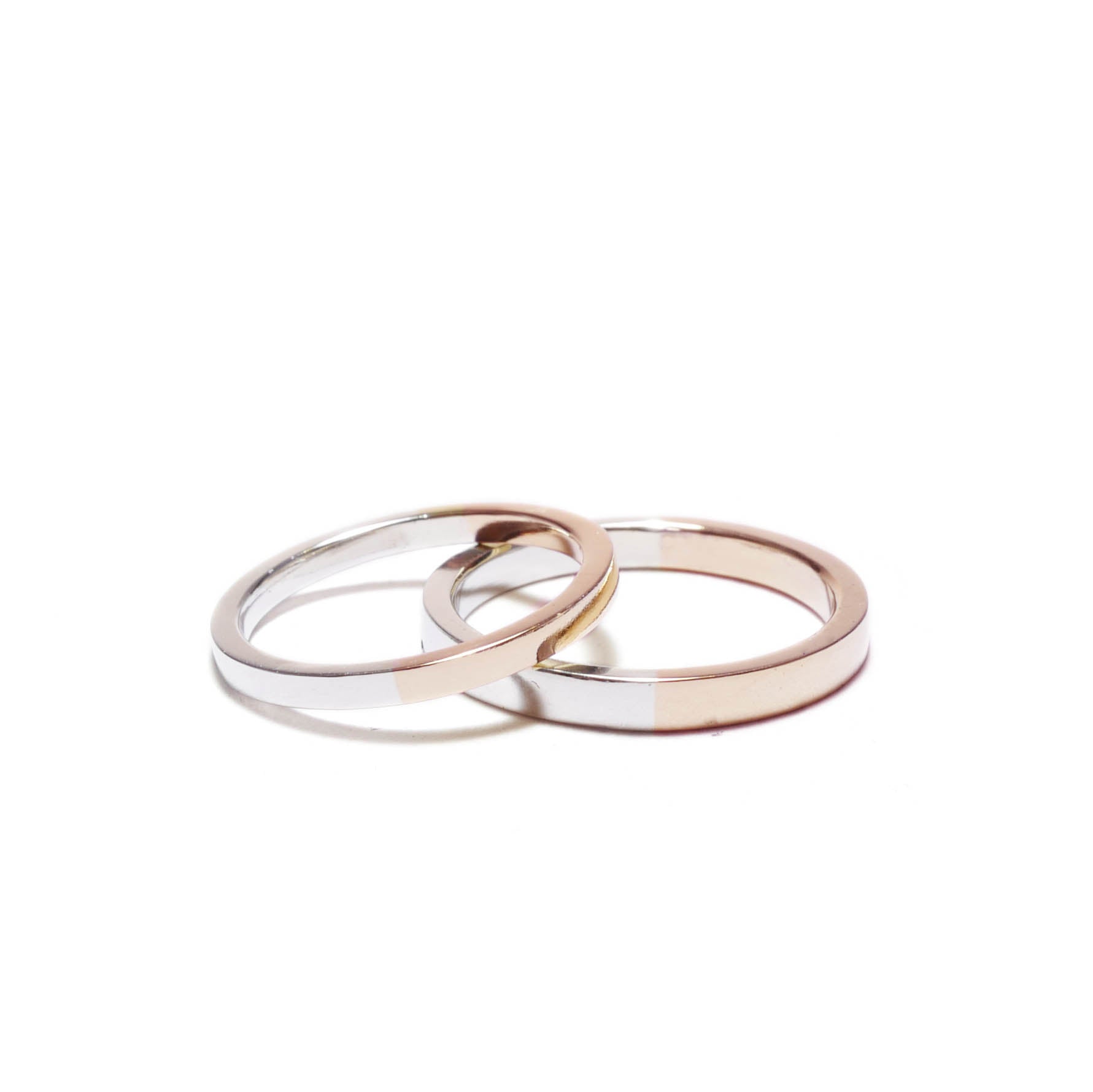 flat　K10／silver<br>basic-pair ring