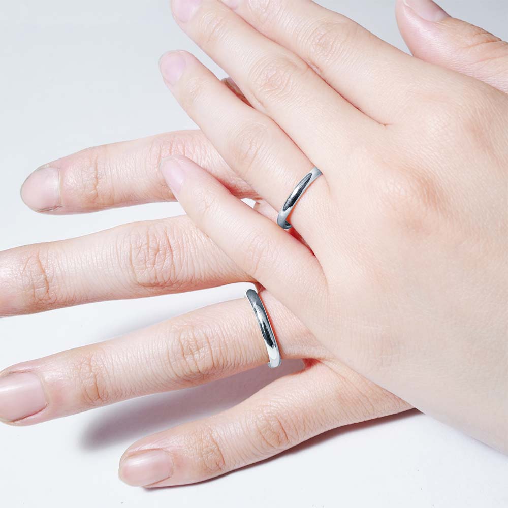 dome　silver<br>volume-pair ring
