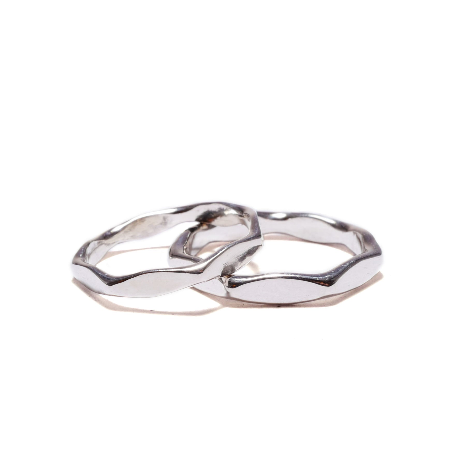 stacking　silver<br>basic-pair ring