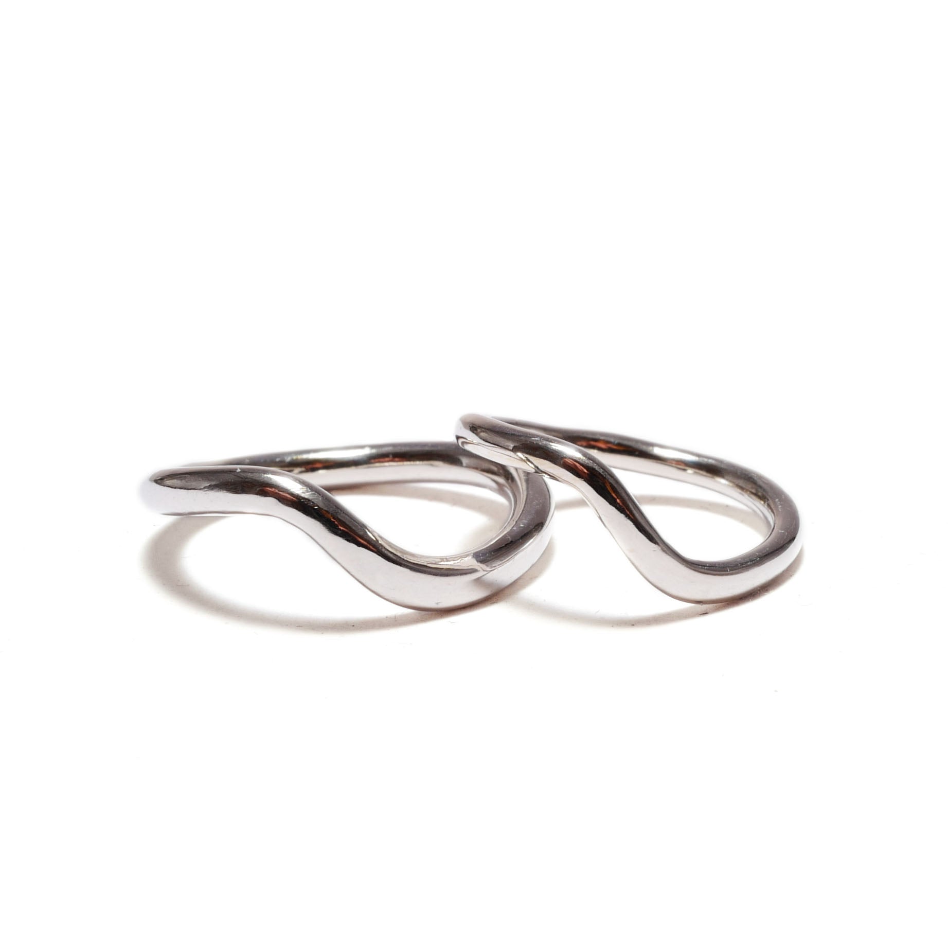 curve　silver<br>basic-pair ring