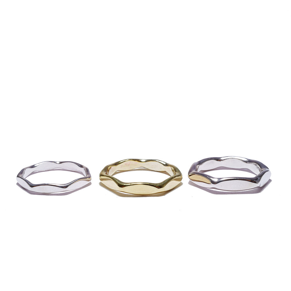 stacking　silver<br>basic-pair ring