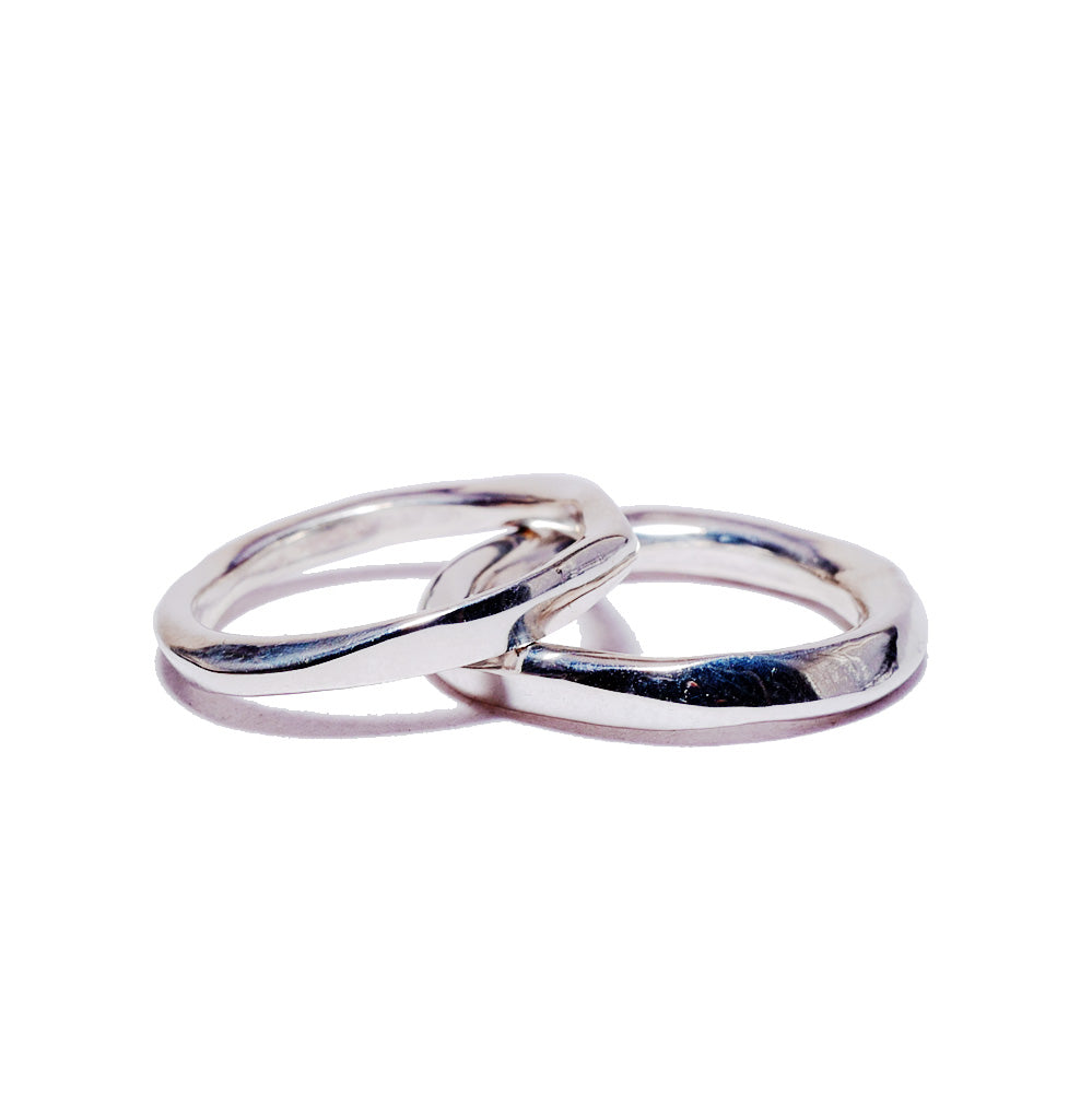 mid century　silver<br>volume-pair ring