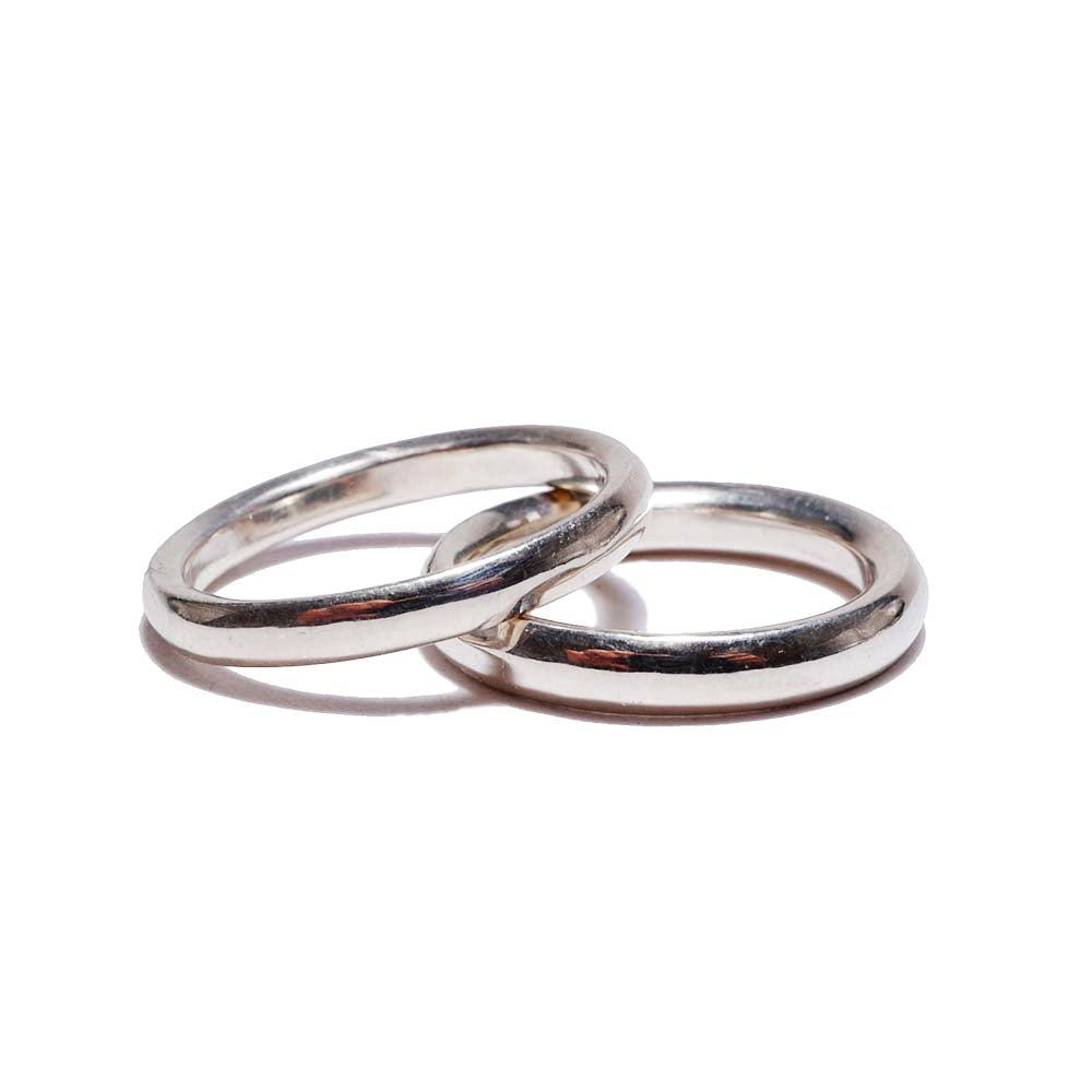dome　silver<br>volume-pair ring