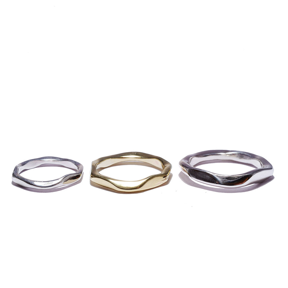 rock　silver<br>volume-pair ring
