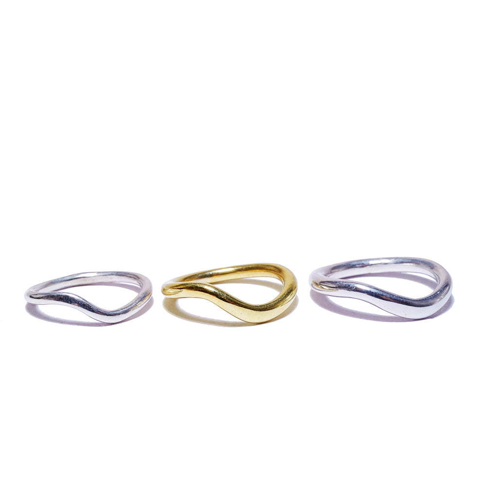 curve　brass<br>basic-pair ring